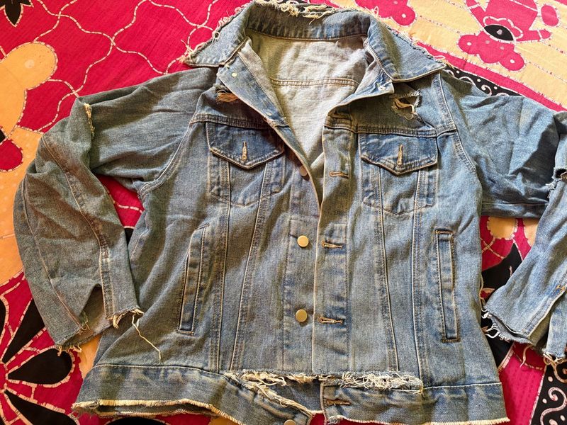 Distressed Denim Jacket