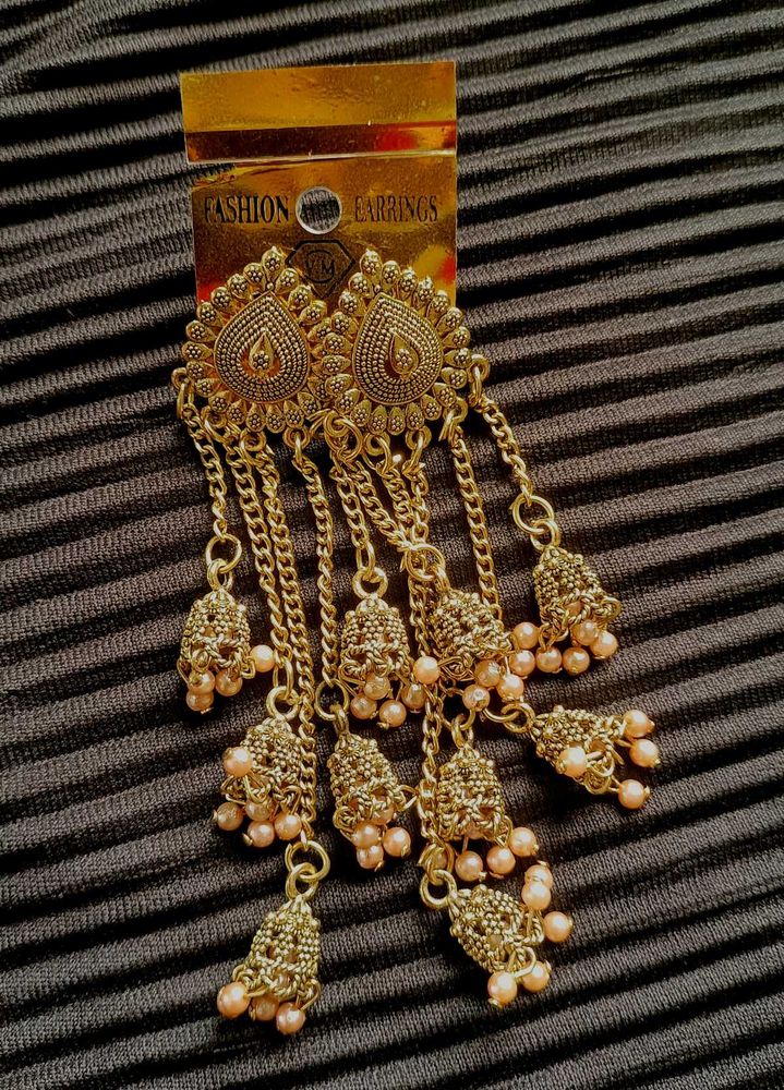 Elegant Gold Dangle Earrings