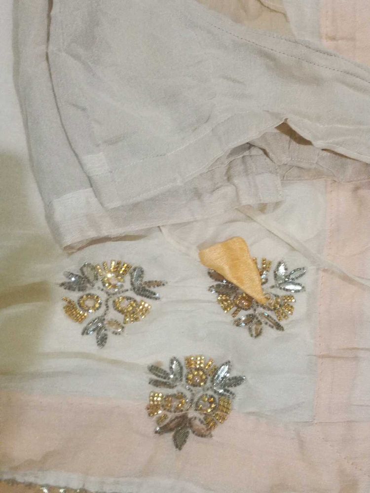 Embroidered saree with blouse