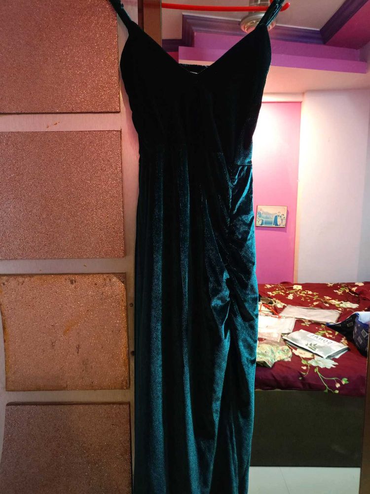 Teal Ruched Bodycon dress