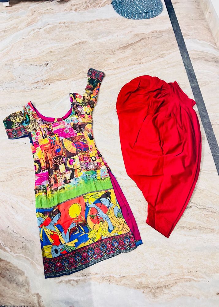 Vibrant Printed Kurta Set