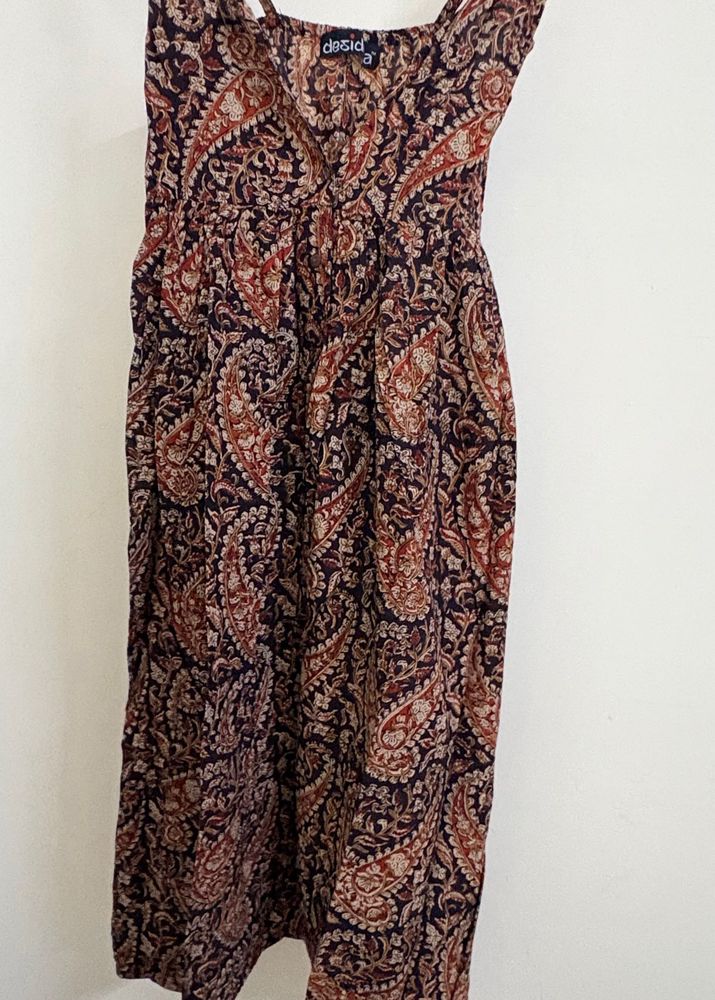 Bohemian Paisley Print Maxi Dress