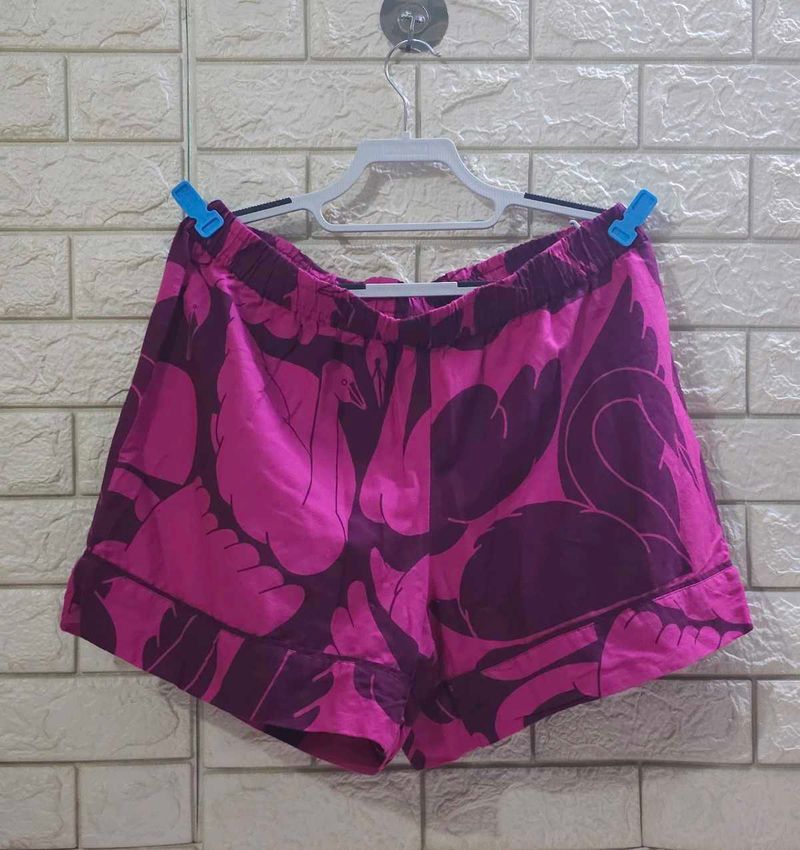 Plum Flamingo/Swan Soft Flannel Shorts