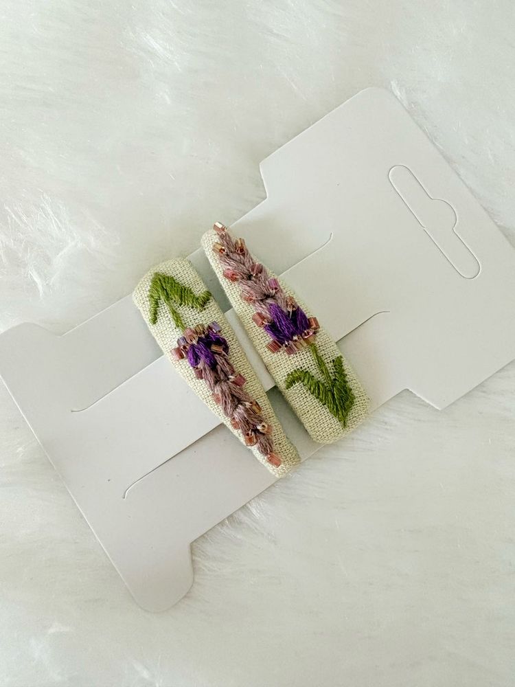 Floral Hair Clips New