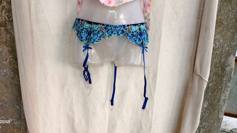 I. Blue Lace Garter Belt