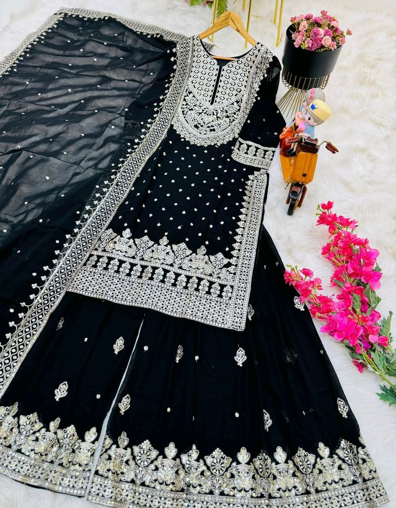 BEAUTIFUL SHARARA WITH TOP &amp; DUPATTA COMBO