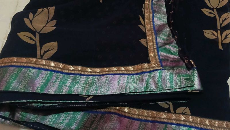 Elegant multi colour Saree with Floral Print