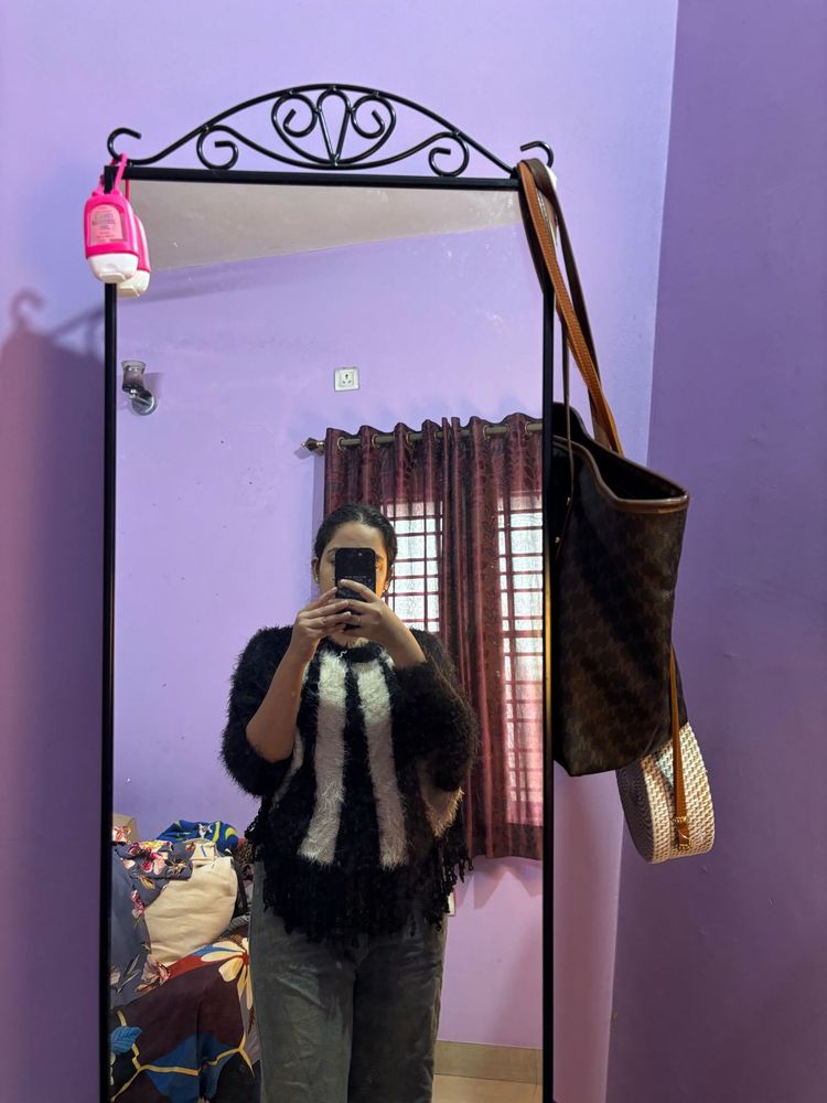 Striped Poncho Sweater