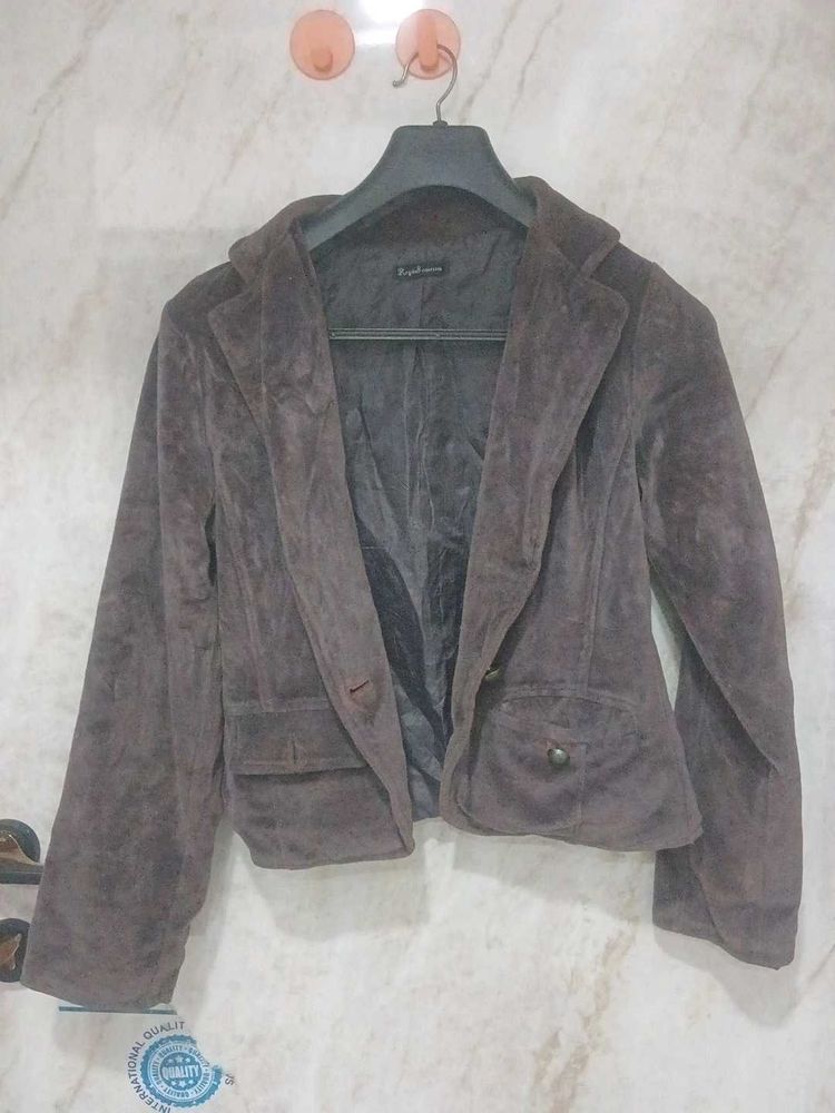 Stylish Brown Velvet Jacket
