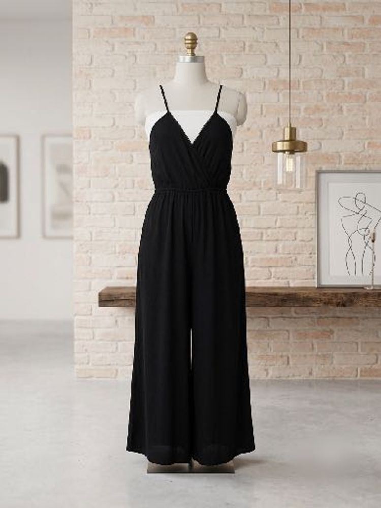 Elegant Black Wide-Leg Jumpsuit