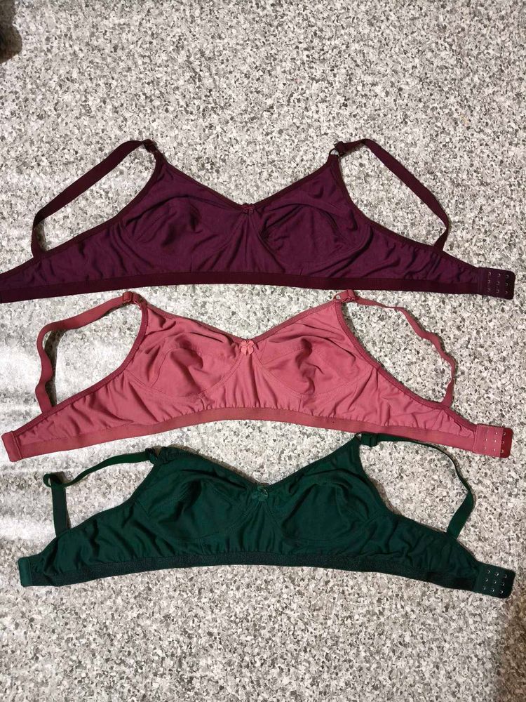 Bra Set - Maroon, Pink, &amp; Green
