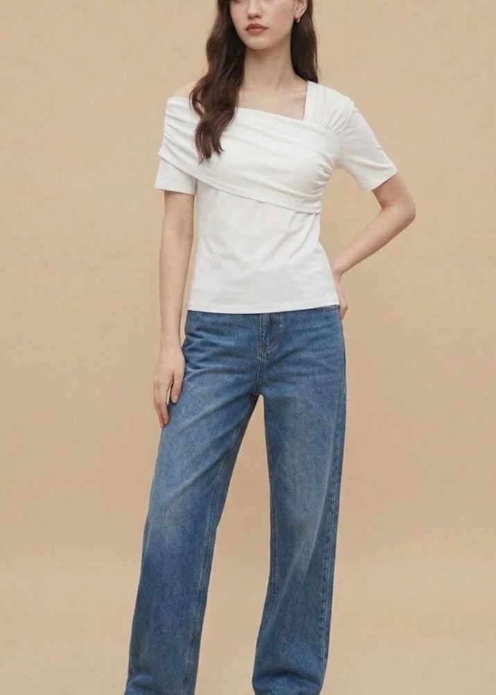 Chic Asymmetrical Drape Top