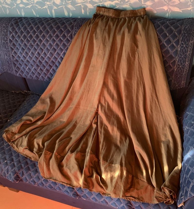 tailored plazzo skirt