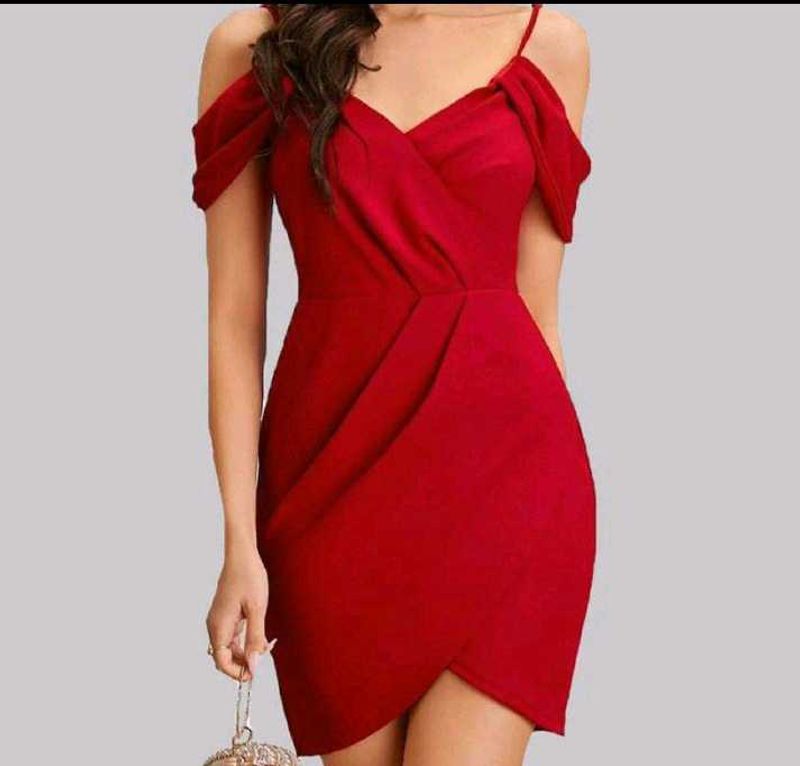 Red Off-Shoulder Mini Dress