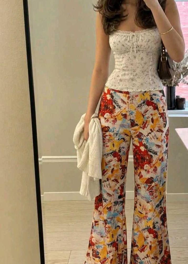 Colorful Wide Leg Pants