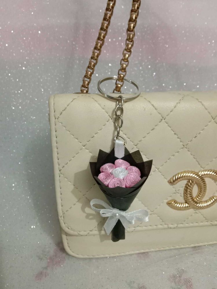 Flower Bouquet Keychain Charm