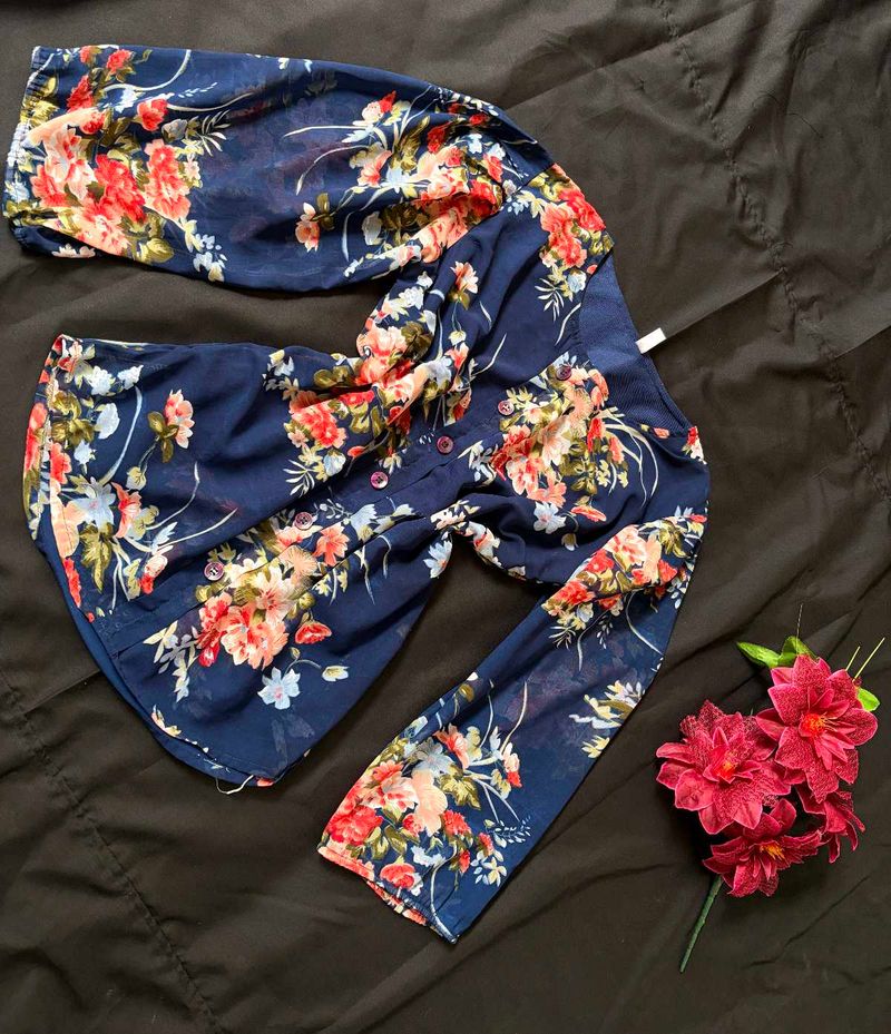 Chic Floral Print Top
