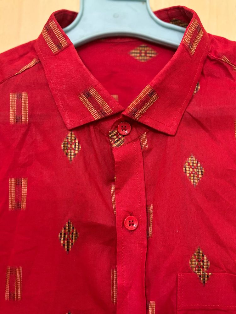 Red Patterned Shirt