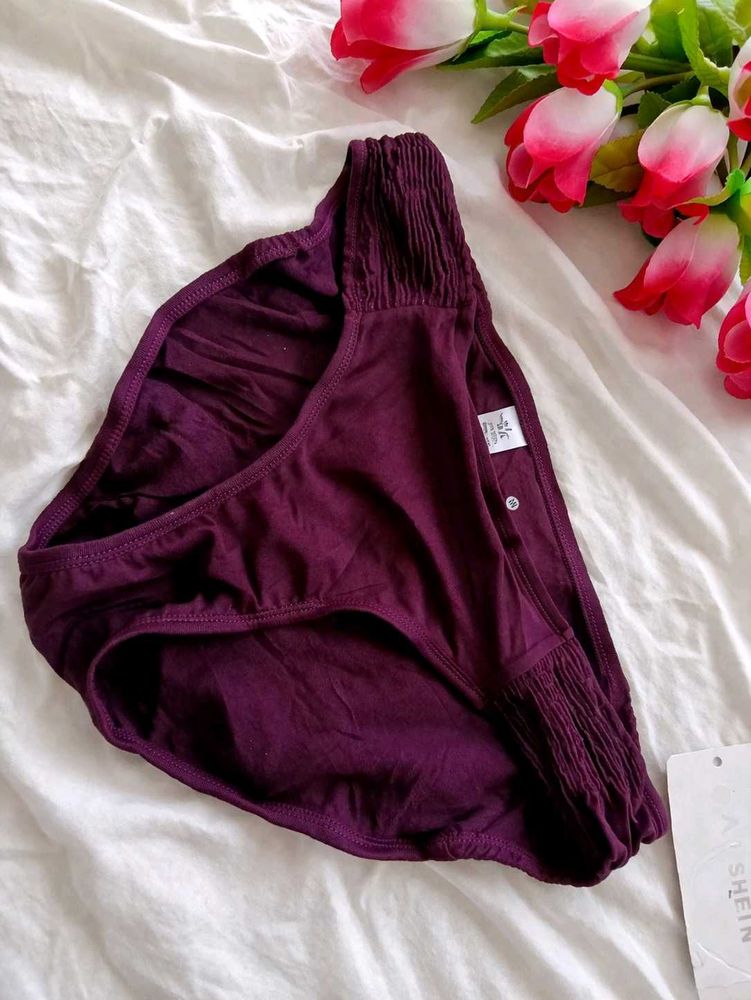 🇦🇱132.Burgundy High-Waisted Briefs