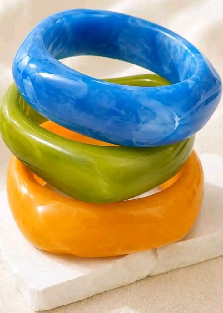 Chunky Resin Bangles Set