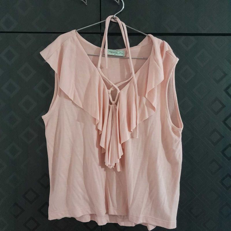 Pink Ruffle Top