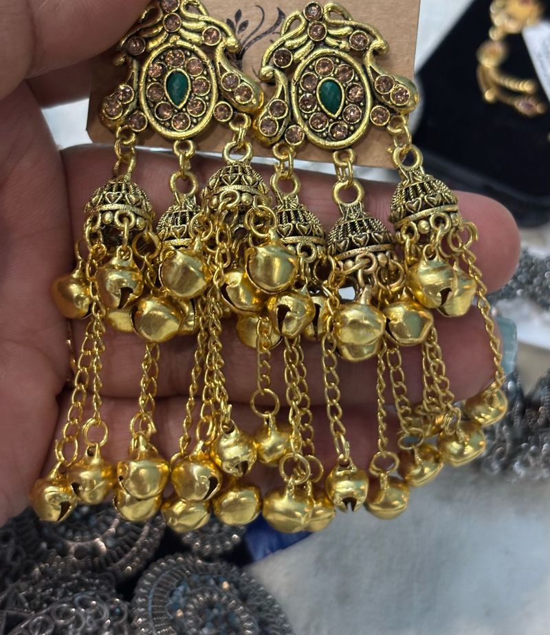 Traditional Indian Jhumka Earrings