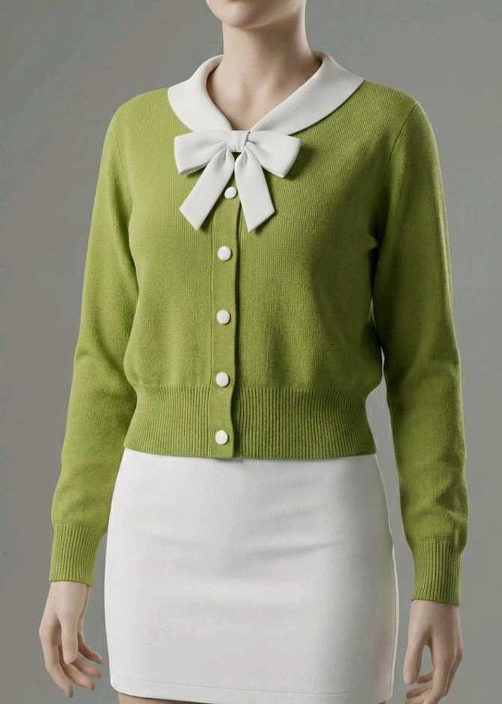 Bow Green korean Cardigan