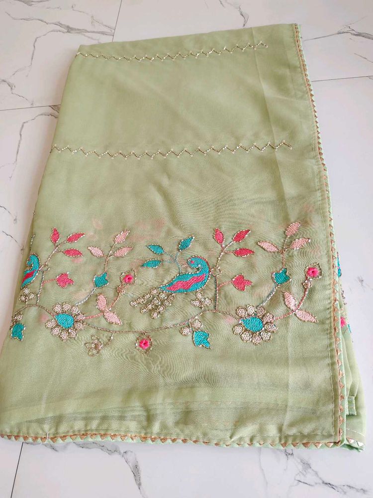 Embroidered Silk Saree