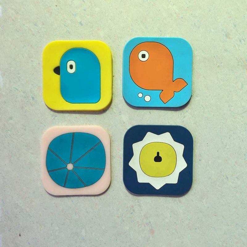 PVC Anti-Slip Table Coasters | Set of 4