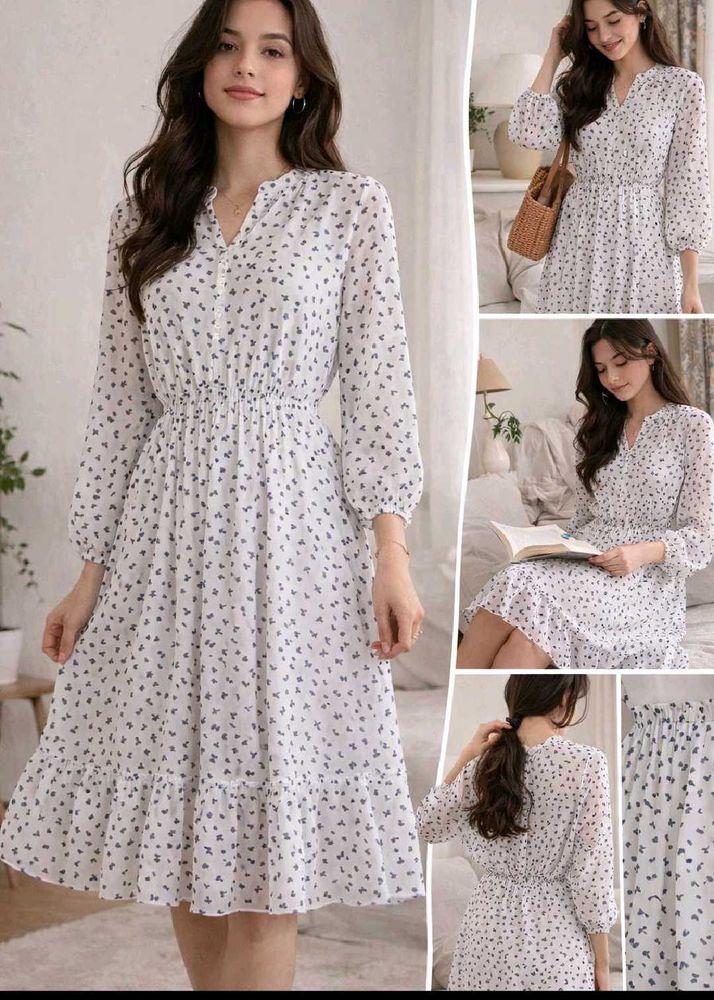 Chic Floral Print Midi Dress