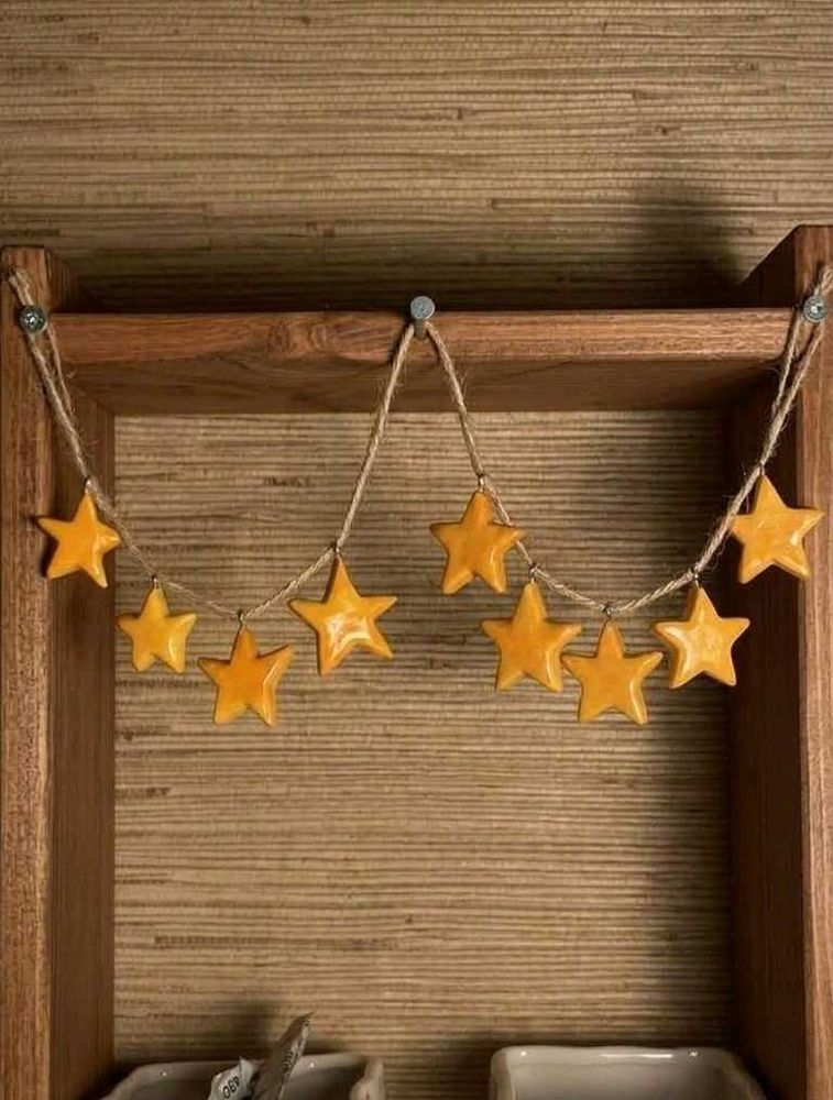 Clay Stars Hanging Room Decor ⭐