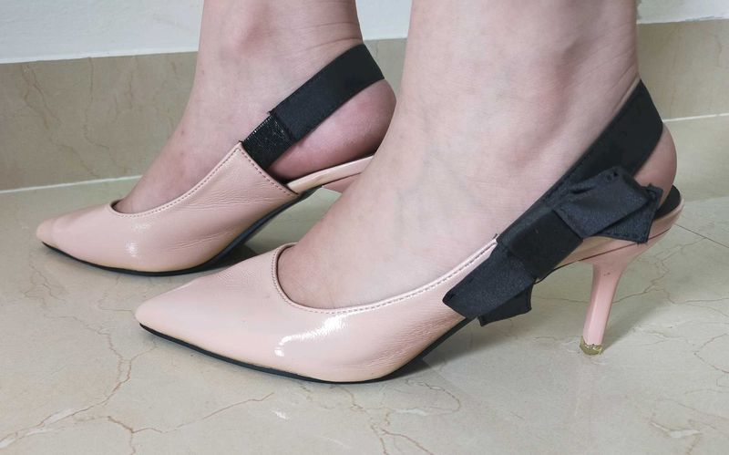 Bow Slingback Heels