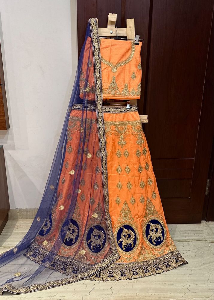 Brand New Semi Stitched Embroidered Lehenga Choli
