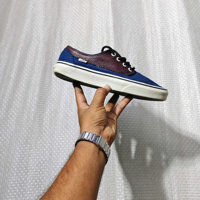 Vans Casual Blue &amp; Burgundy Sneakers