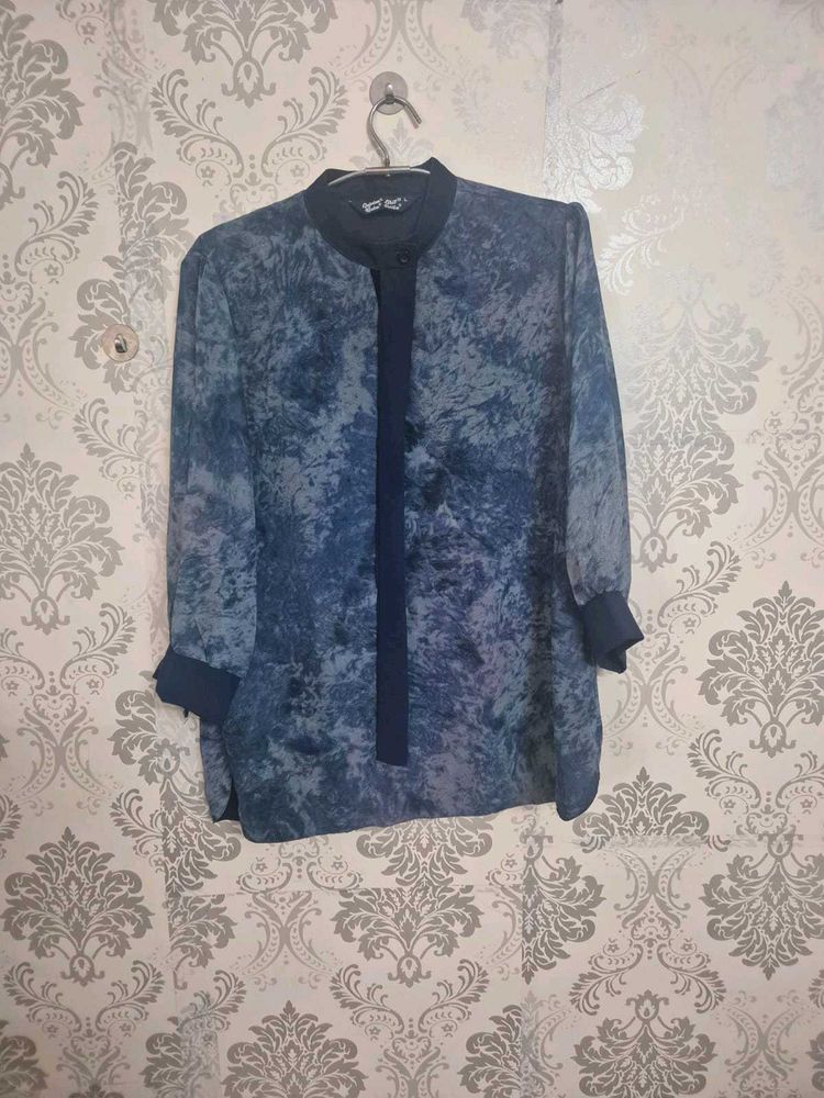 Stylish Blue Printed top