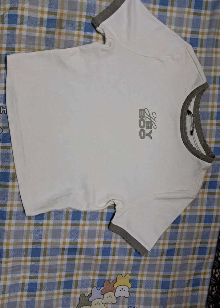 Cute White Graphic Tee