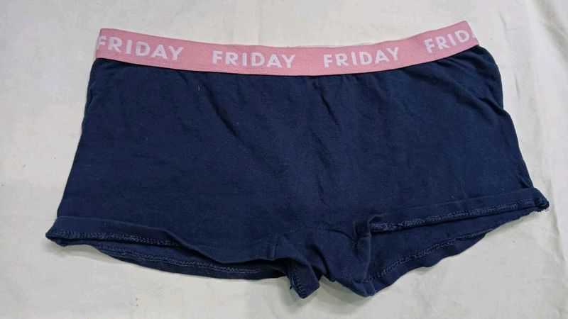 Blue "Friday" Logo Boy Shorts 🖤🖤