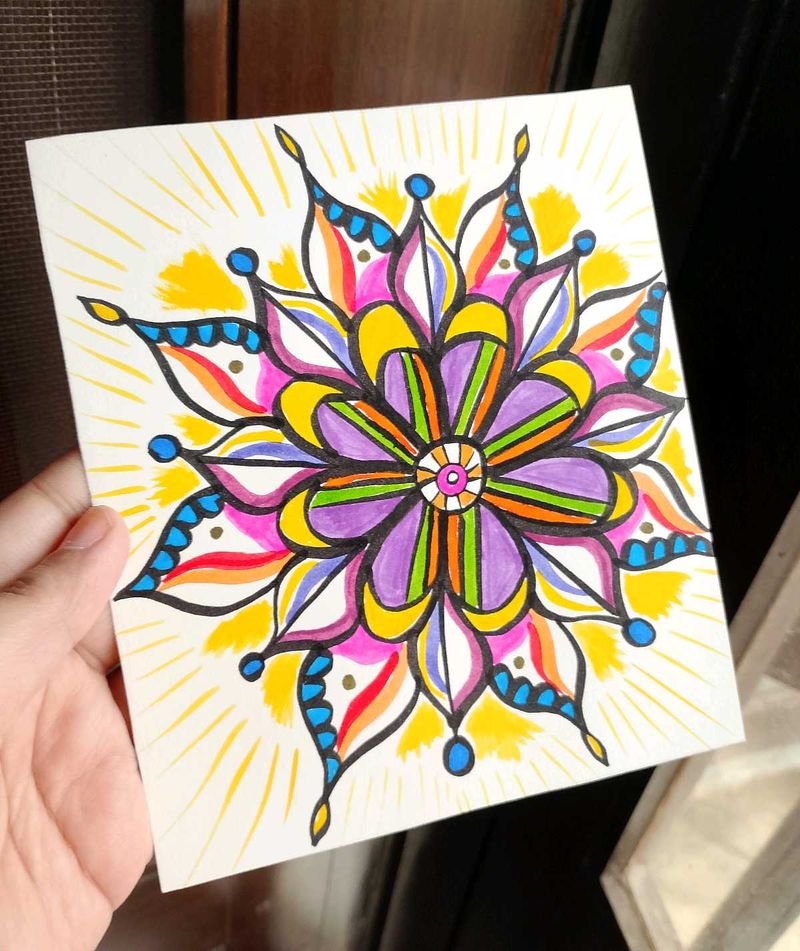 Handmade Colorful Mandala Artwork