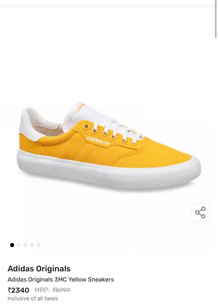 Adidas Originals Yellow Sneakers