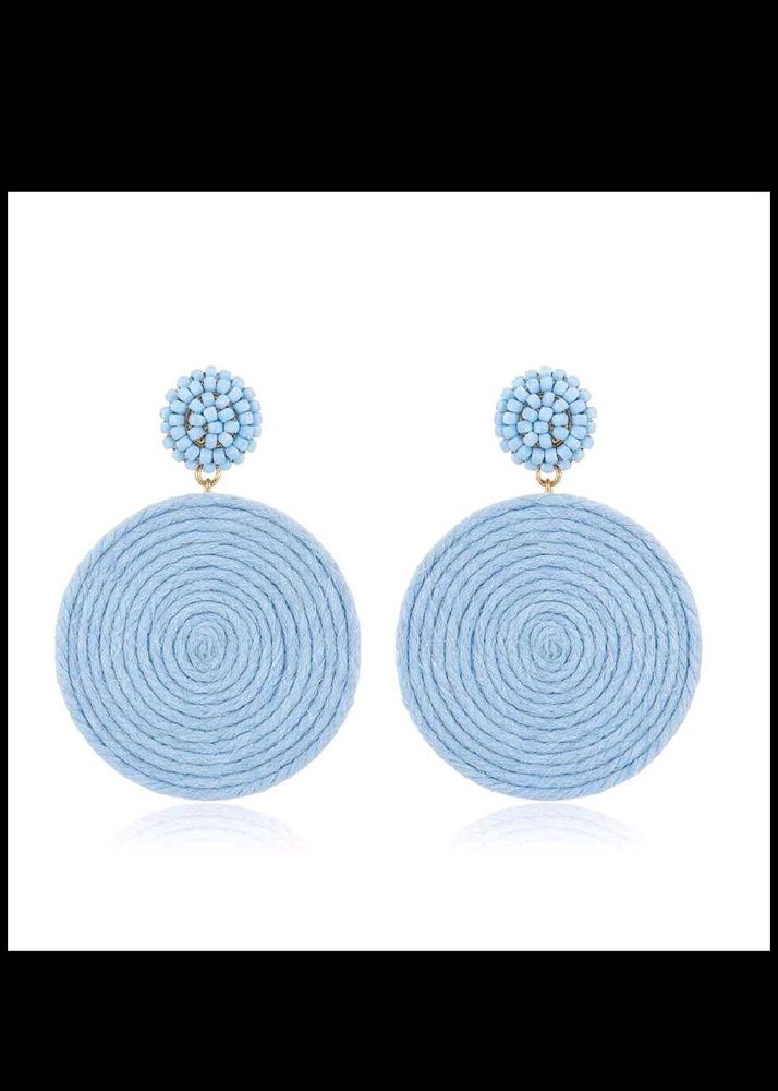 Woven Square Drop Earrings🩵