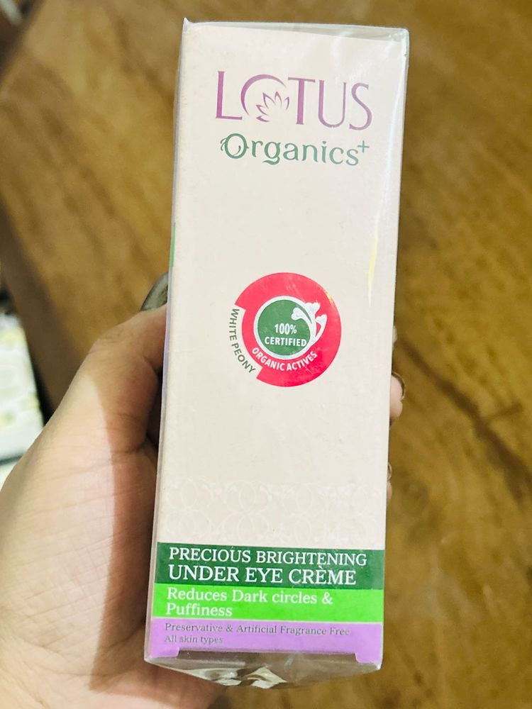 Dark Circles Lotus Organics Under Eye Cream
