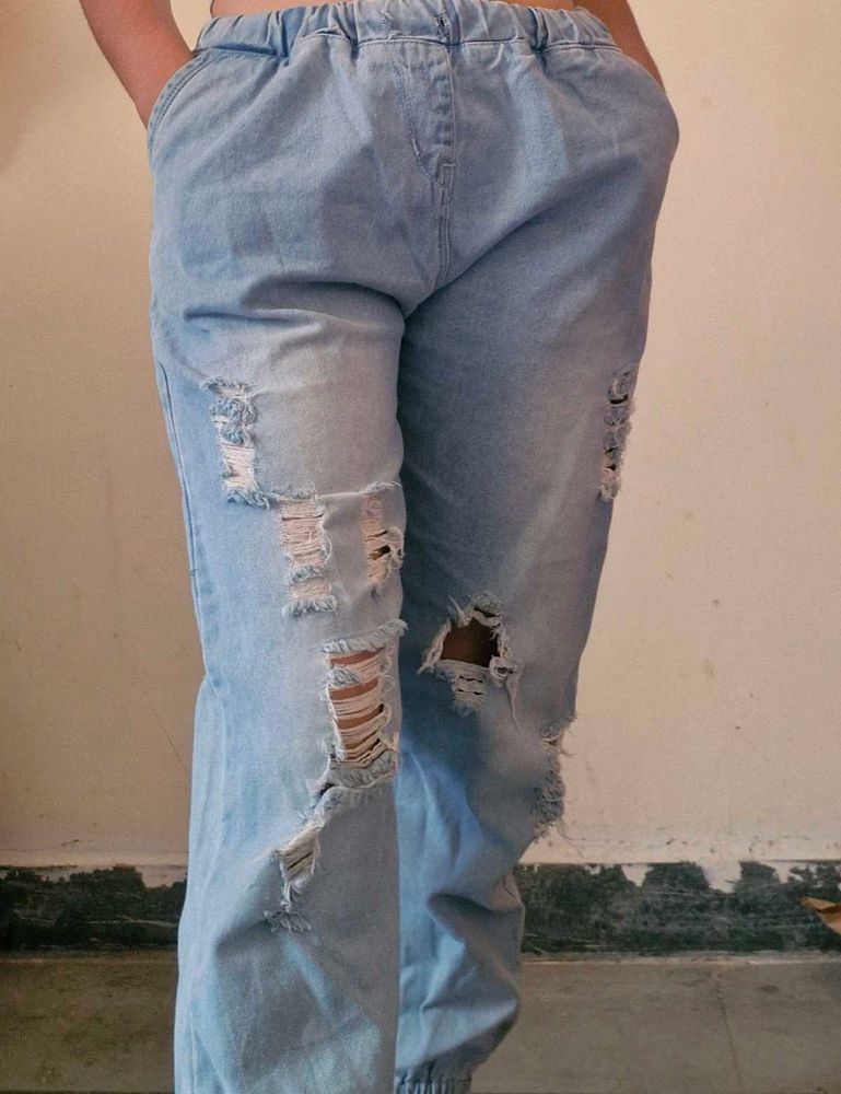 Light Wash Relaxed Fit Jeans(Unisex)