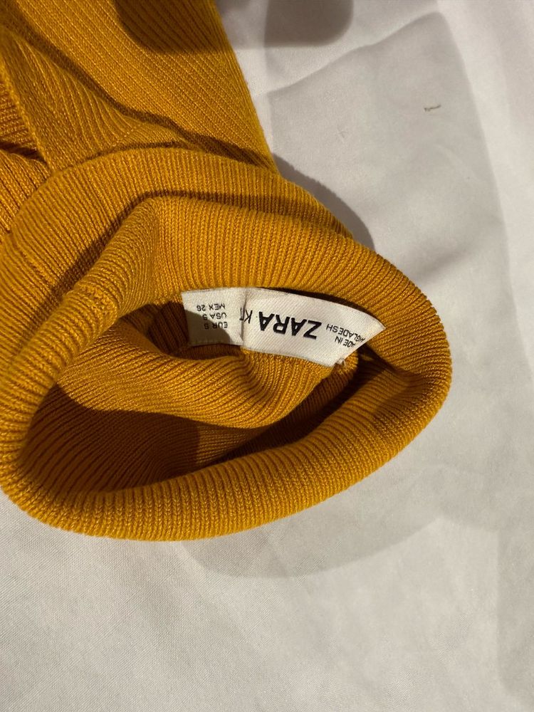 Zara Mustard Top