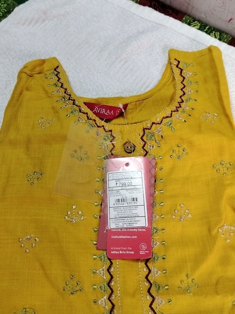 Aviraa Turmeric Yellow Kurti