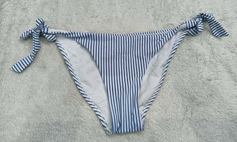 Striped Tie-Side Bikini Bottom 🇦🇨