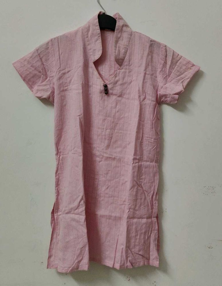 Pink Striped Kurta