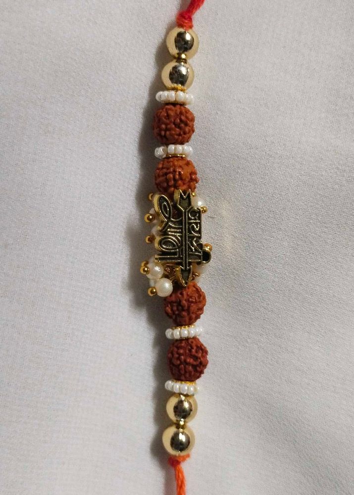 Unique Rakhi with Rudraksha Beads