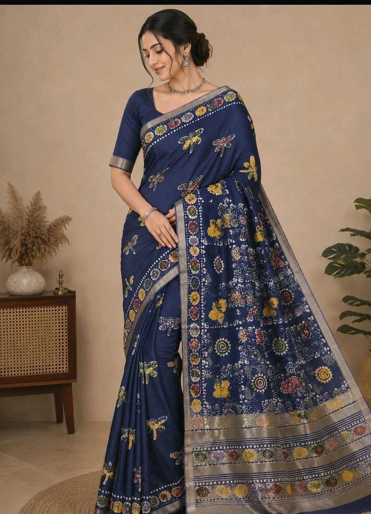 Batik Print Saree