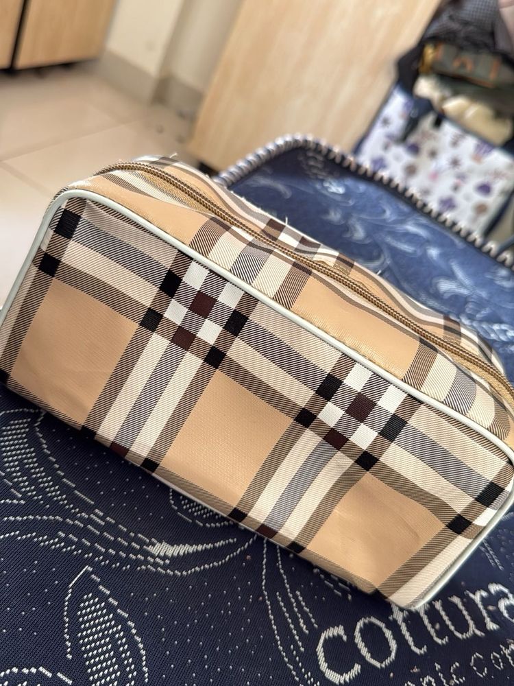 Classic Plaid Cosmetic Pouch