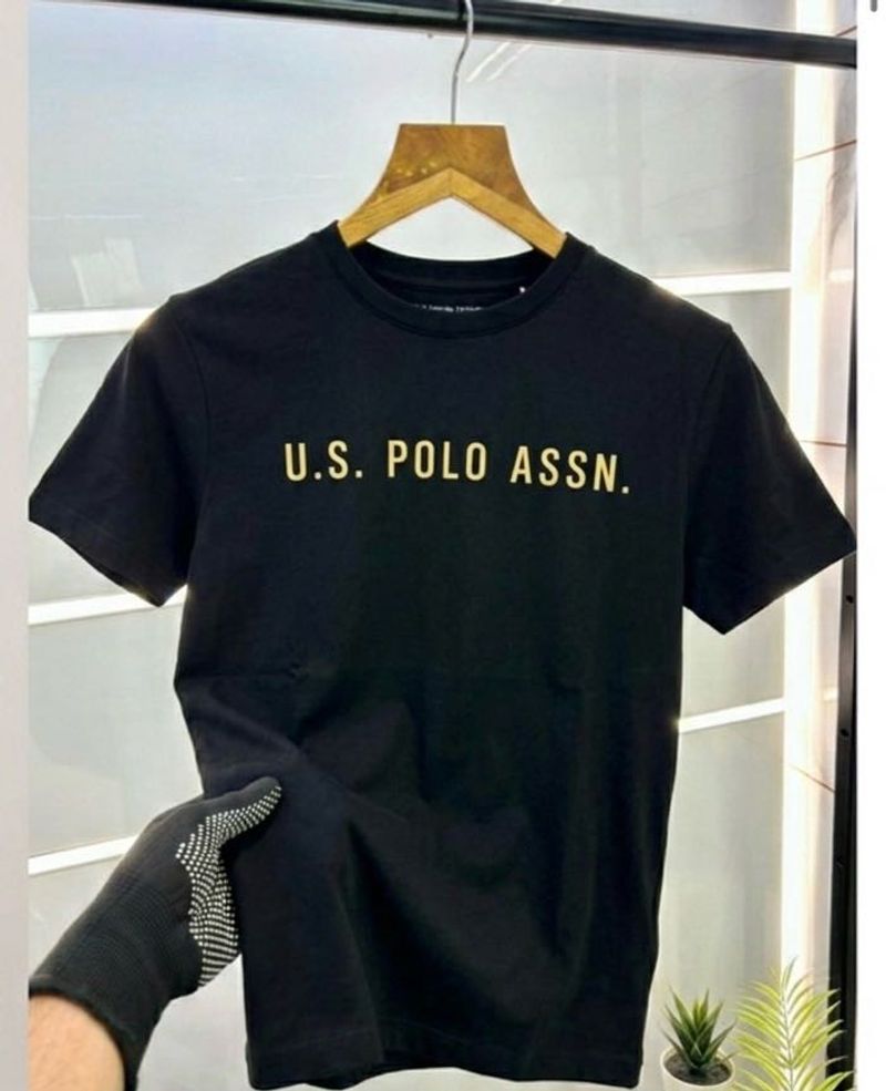 US Polo Assn. Black Graphic T-Shirt